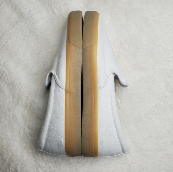 Madewell Sidewalk White Cream Canvas Gum Sole Slip On Sneakers - Picture 8 of 14